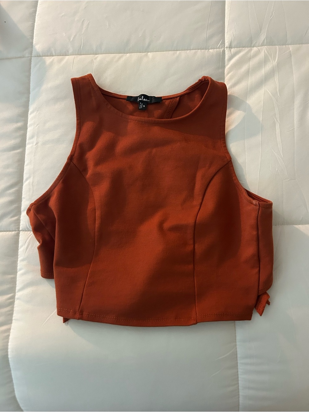 Orange Lulu’s Tie Back Top